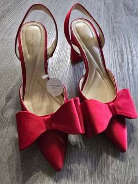 Jessica Simpson Red Bow Heels size 6.5